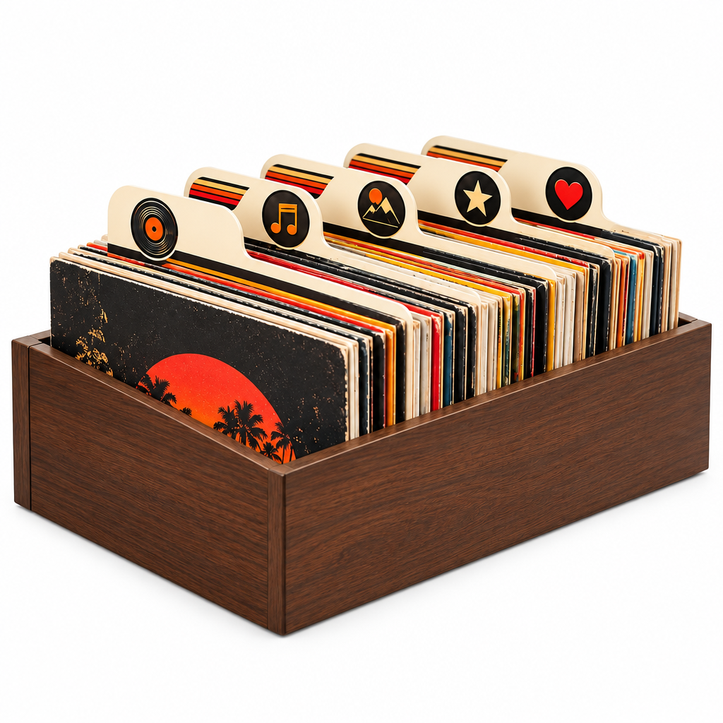 Retro Tabbed Vinyl Record Divider Set — view 4