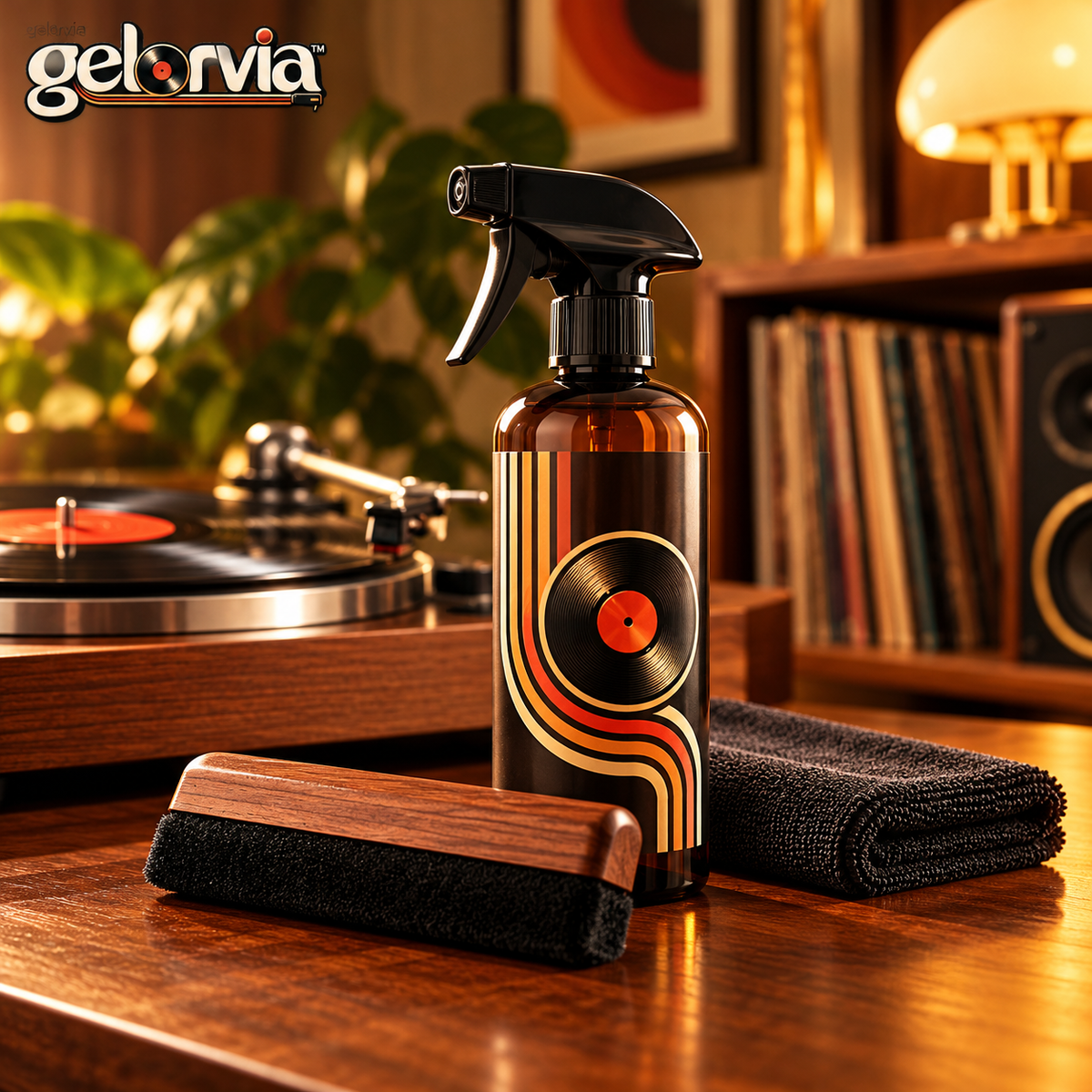 Retro Vinyl Record Cleaning Spray Set — view 1