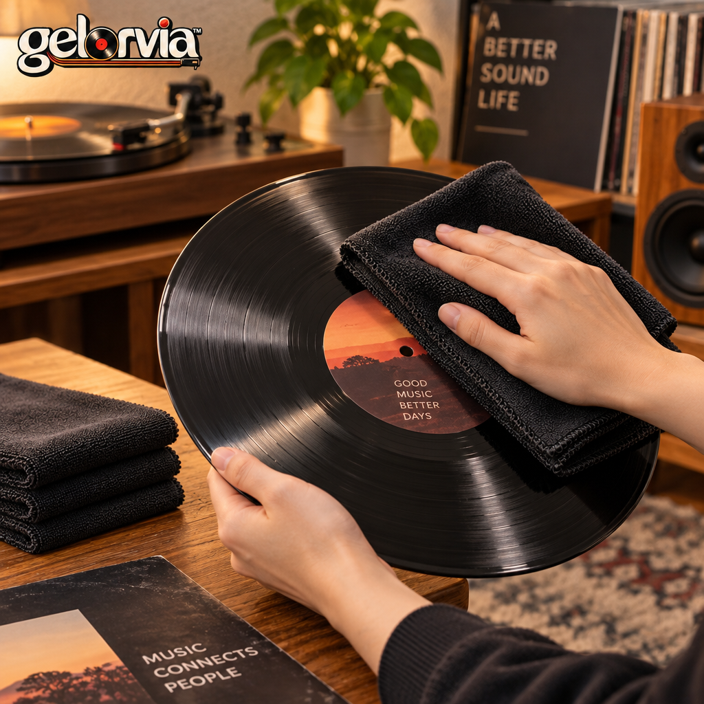 Soft Black Microfiber Record Cleaning Cloth Set — view 3