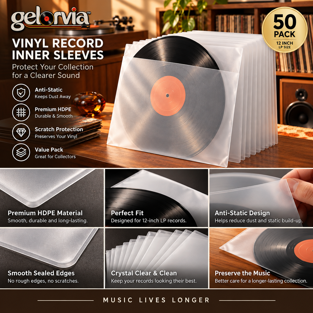 Frosted Vinyl Record Protective Inner Sleeves — view 3