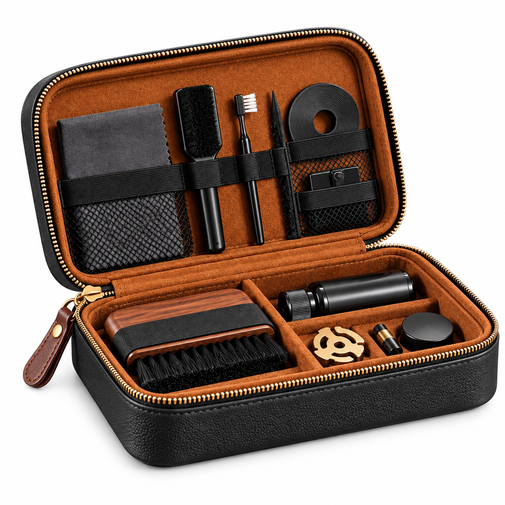 Vintage-Style Vinyl Care Accessory Organizer Case — view 2